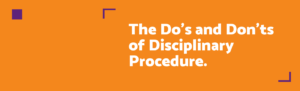 Disciplinary procedure